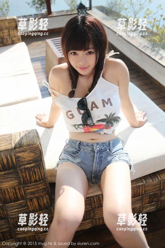 美媛馆 - 高清图册、牛仔裤、朱可儿：恍惚间像是在看一幅流动的油画